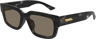 Bottega Veneta Rechthoekige Zonnebril - unisex - Zonnebrillen - Zwart - ONE Size - Accessoires