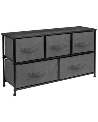 Sorbus 25In Black 5-Drawer Storage Chest