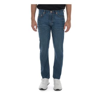 Harmont & Blaine Slim-fit Jeans, male, Blue, Size: W34 Wnq010 5 Pocket Denim Jeans