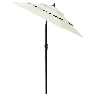 Berkfield Home Harmful 3-Tier Parasol with Aluminium Pole Sand 2 m in Beige