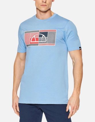 Ellesse Mens ELLESSE EINZINI Mens T Shirt Crew Neck Short Sleeve Casual Summer Cotton Tee NEW - Blue - Size: 36