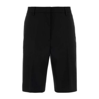 Dries Van Noten Pilar Bermuda Shorts - Dames - Korte Broeken - Zwart - M - Wol - Korte Broeken