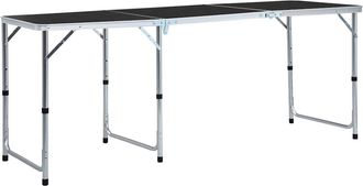 vidaXL Mesa De Camping Plegable De Aluminio Gris 180x60 Cm Vidaxl