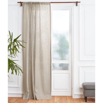 Solino Home Linen Curtain with Light Filtering Rod Pocket for Living Room, Bedroom in Natural at Nordstrom, Size Xx-Small