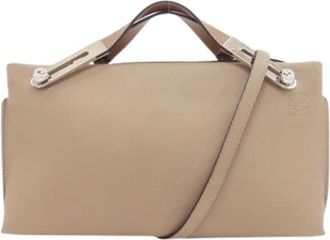 Loewe Pre-owned Handbag - Dames - Vintage Handtas - Beige - ONE Size - Leer - Vintage