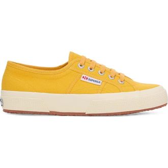 Superga 2750 Cotu Classic Sneakers in Yellow Bright Off White at Nordstrom, Size 44.5