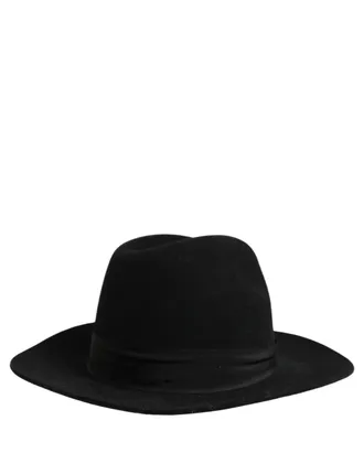 Dolce & Gabbana HAT10086 Virgin Wool Fedora - Black