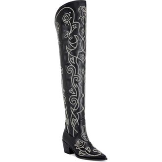 Azalea Wang Kess Over the Knee Boot in Black at Nordstrom, Size 8.5