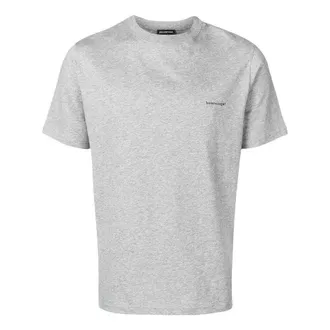 Balenciaga Small Logo Print Cotton T-Shirt Grey 556151TYK281300