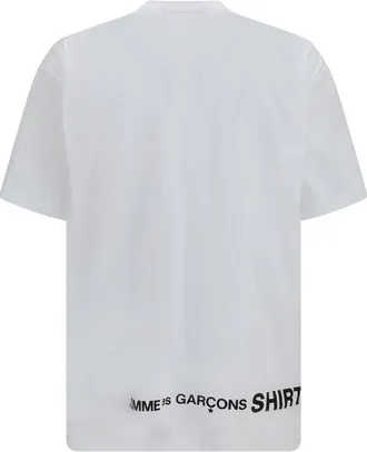 Comme Des Gar&ccedil;ons Mens White Cotton T-Shirt