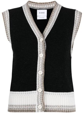 Barrie sleeveless cashmere cardigan - women - Cashmere - S - Black