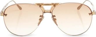 Linda Farrow Taya Zonnebrillen - unisex - Zonnebrillen - Geel - 59 MM - Accessoires
