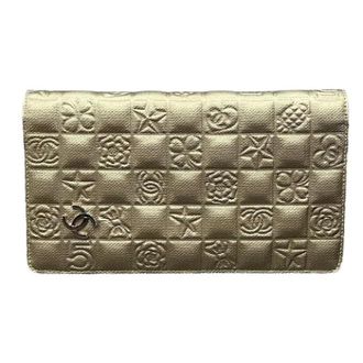 Chanel Pre-owned Wallets, female, Yellow, Size: ONE SIZE Pre-owned Icon Line Wallet
