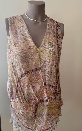 Fifteen Twenty Womens Asymmetric Wrap Top In Paisley