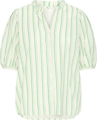 Ichi Ihimana Shirt - Dames - Overhemden - Groen - XS - Katoen - Overhemden