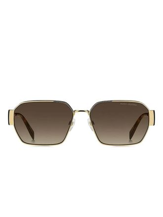 Marc Jacobs geometric-frame sunglasses - women - Metal - 59 - Gold