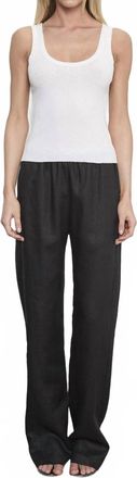 Enza Costa Linen Everywhere Pant In Black