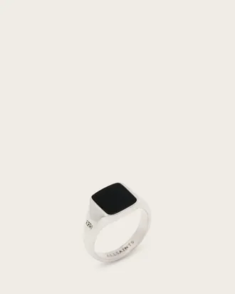AllSaints Spike Onyx Stone Ring