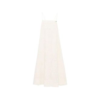 Liu Jo Maxi Dresses, female, White, Size: XL Long dress with embroidery