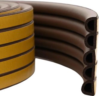 vidaXL Sello De Ventana Autoadhesivo Marr&oacute;n 9 X 8 Mm 100 M Espuma Epdm Vidaxl