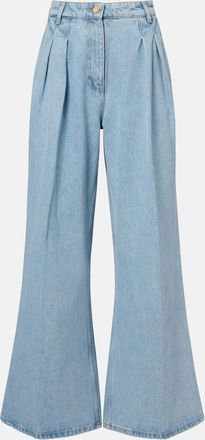 Nina Ricci Jeans a gamba larga a vita alta