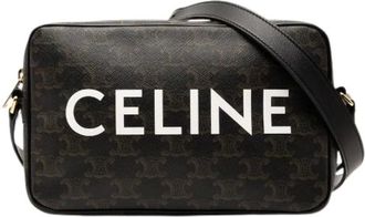 Celine Pre-owned Cross Body Bags, female, Black, Size: ONE SIZE Pre-owned Vintage Canvas Cross Body Bag