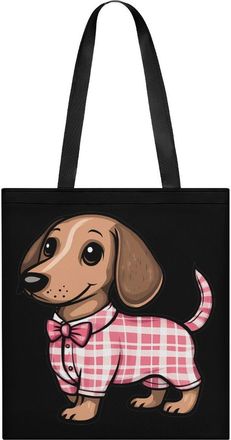 Generic Cute Dachshunds Dog Tote Bag for Women Men Shoulder Bags Purses Pouch Handbags