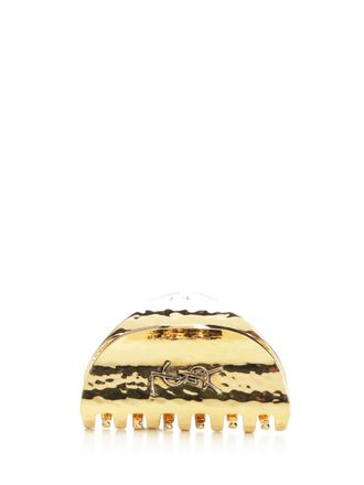 Saint Laurent Cassandre Hair Clip Accessori Per Capelli Oro-Donna