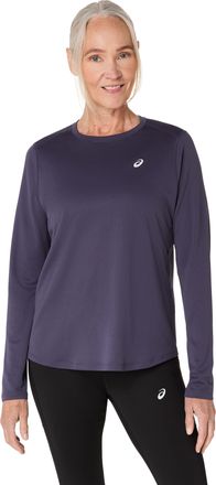 Asics Laufshirt ASICS ASICS CORE LS TOP, Damen, Gr. XS, indigo fog, Obermaterial: 100% Polyester, Shirts Laufshirt, lang&auml;rmlig, mit reflektierenden Details,