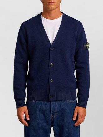 Stone Island alpaca relaxed-fit v-neck ribbed cardigan