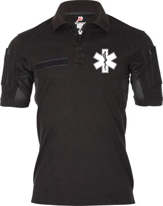 Copytec Tactical Polo Shirt Medic Polo Shirt Medical Emergency Service T-Shirt 25018 - Black - Large