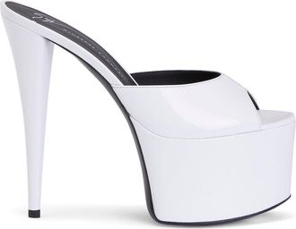 Giuseppe Zanotti 150mm GZ Aida platform sandals - women - Other fibres - 37 - White