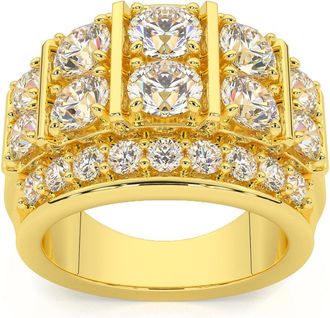 Pompeii3 7Ct Mens Diamond Anniversary Ring 10k Gold Lab Grown