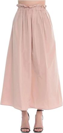 Herno Zomerse Sportrok - Dames - Maxi Rokken - Roze - S - Polyester - Rokken