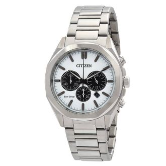 Citizen Eco-Drive Chronograph White Dial Mens Watch CA4590-81A