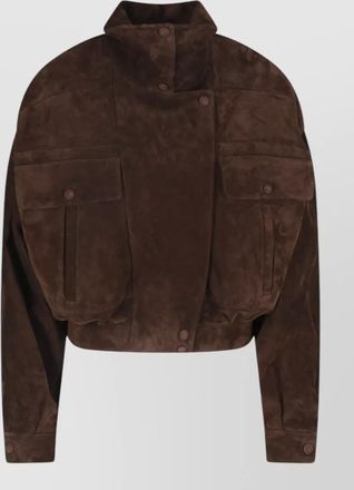 Saint Laurent leather cropped jacket