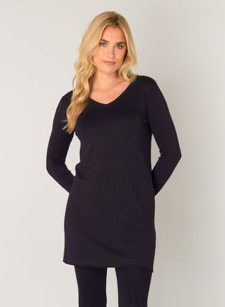 Base Level Longpullover BASE LEVEL BAS-YOLA-LONG-PULLOVER, Damen, Gr. 36, blau (dunkelblau), Feinstrick, Obermaterial: 80% Viskose, 20% Polyamid, leicht gl&auml;nzend