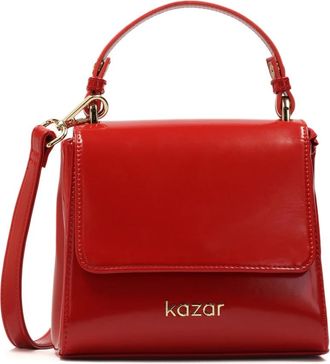 Kazar Rode stijve constructie koffer - Dames - Handtassen - Rood - ONE Size - Leer - Tassen