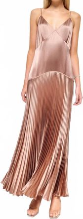 Cami NYC Jennelyn Pleated Gown In Mink
