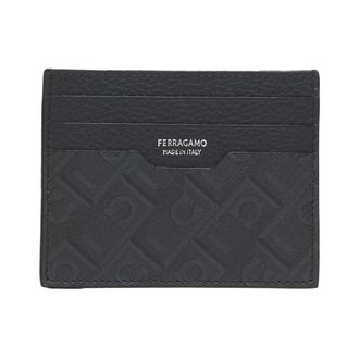 Ferragamo Wallets & Cardholders, male, Black, Size: ONE SIZE Monogram Card Holder
