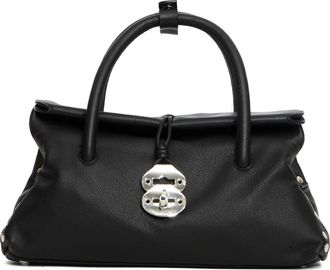 Zanellato Dotta Saeta Small - Dames - Handtassen - Zwart - ONE Size - Leer - Tassen