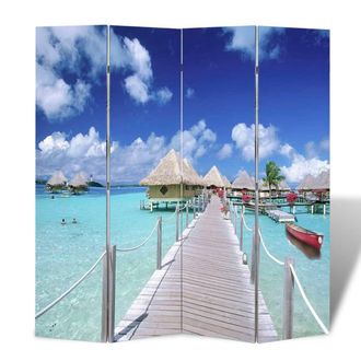 Berkfield Home Folding Room Divider 160x170 cm Beach