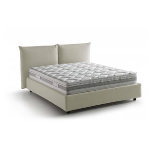 Talamo Italia Talamo Italia - Dmora - Cama Matrimonial Dbrunor, Cama Contenedor Con Revestimiento De Tela, 100% Made In Italy, Apertura Frontal, Con Colch&oacute;n Cm 160x