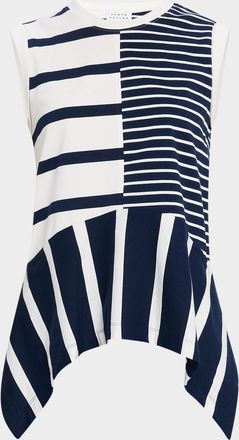 Tanya Taylor Chantel Stripe Sleeveless Top