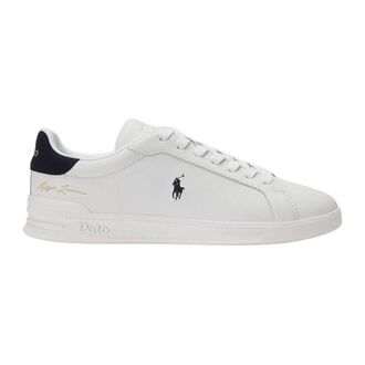 Polo Ralph Lauren Sneakers, male, White, Size: 10 US Heritage Court II Leather Sneaker