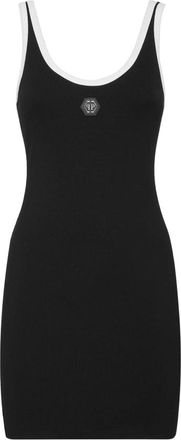 Philipp Plein Dames, Jurken, Zwart, Maat: S Katoen