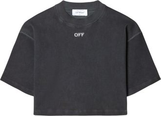 Off-white Grey Logo Crew Neck T-Shirt