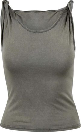 Diesel Mouwloze Top met Gevlochten Bandjes - Dames - Tops zonder mouwen - Groen - M - Tops