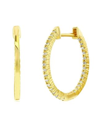 Suzy Levian 14K 0.75 Ct. Tw. Diamond Huggie Earrings