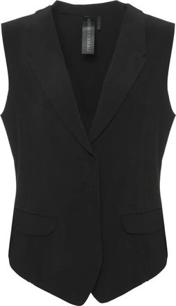 Norma Kamali Vest Met revers - Dames - Bodywarmers - Zwart - S - Polyester - Jassen